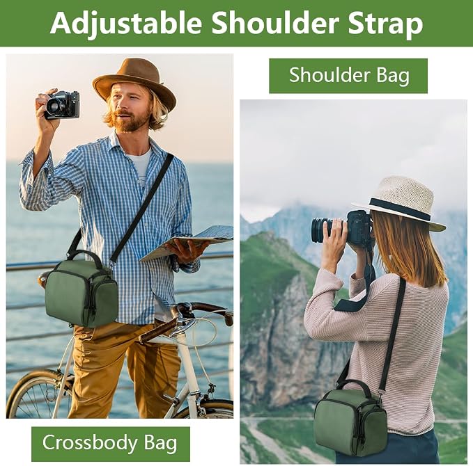 Ainiv DSLR Camera Bag, Waterproof Anti-Shock SLR Camera Case, Large Adjustable