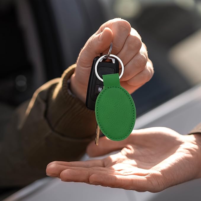LaserGram Oval Keychain, Disc Golf, Personalized Engraving Included