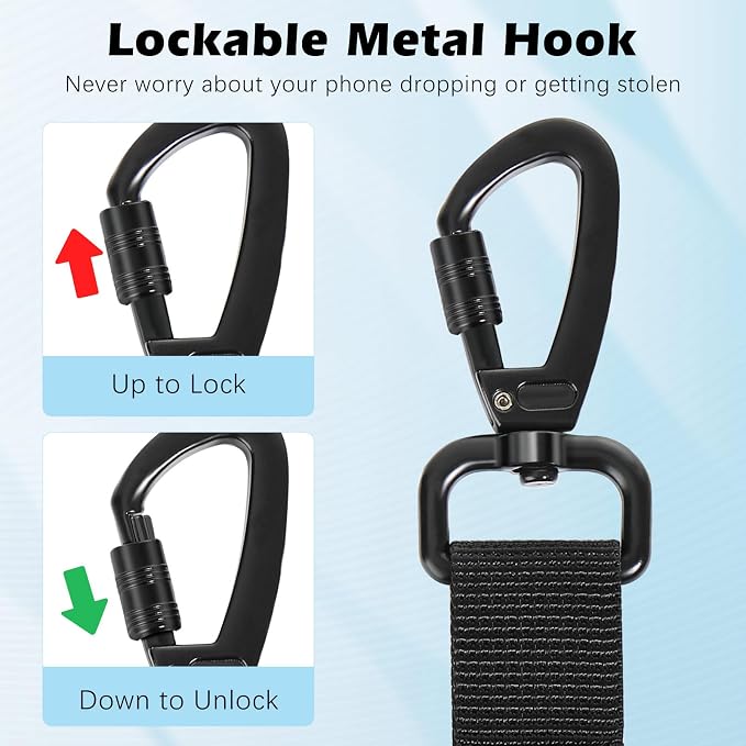 MoKo Anti-theft Phone Tether, Phone Lanyard Retractable Steel Line Cellphone