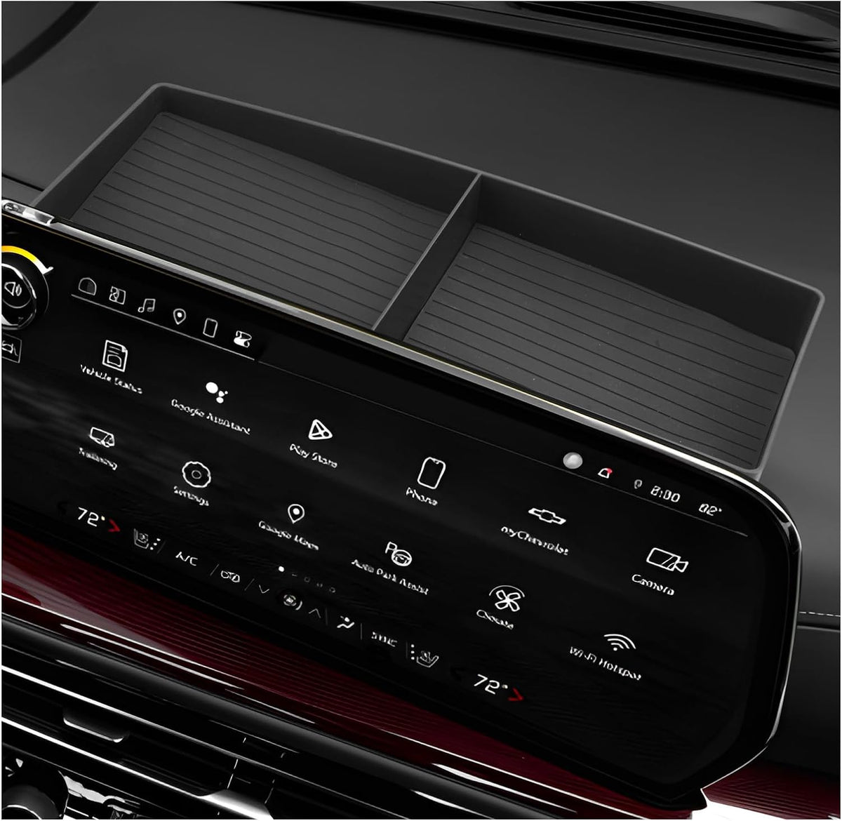 LUWU 2026 2027 Traverse Dashboard Storage Tray Compatible with 2024 2025 2026 2027 Chevrolet Traverse Accessories Behind Screen Organizer 2027 Traverse Accessories Center Console Display Box Dash Tray