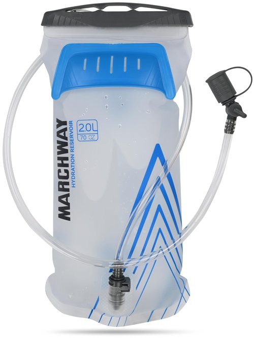 MARCHWAY Lightweight TPU Hydration Bladder 2L/3L for Hydration Packs, Slide-Seal Wide Mouth Water Reservoir Bag with Carry Handle for Hiking, Cycling, Running, Camping, Travel (3L White 100oz)