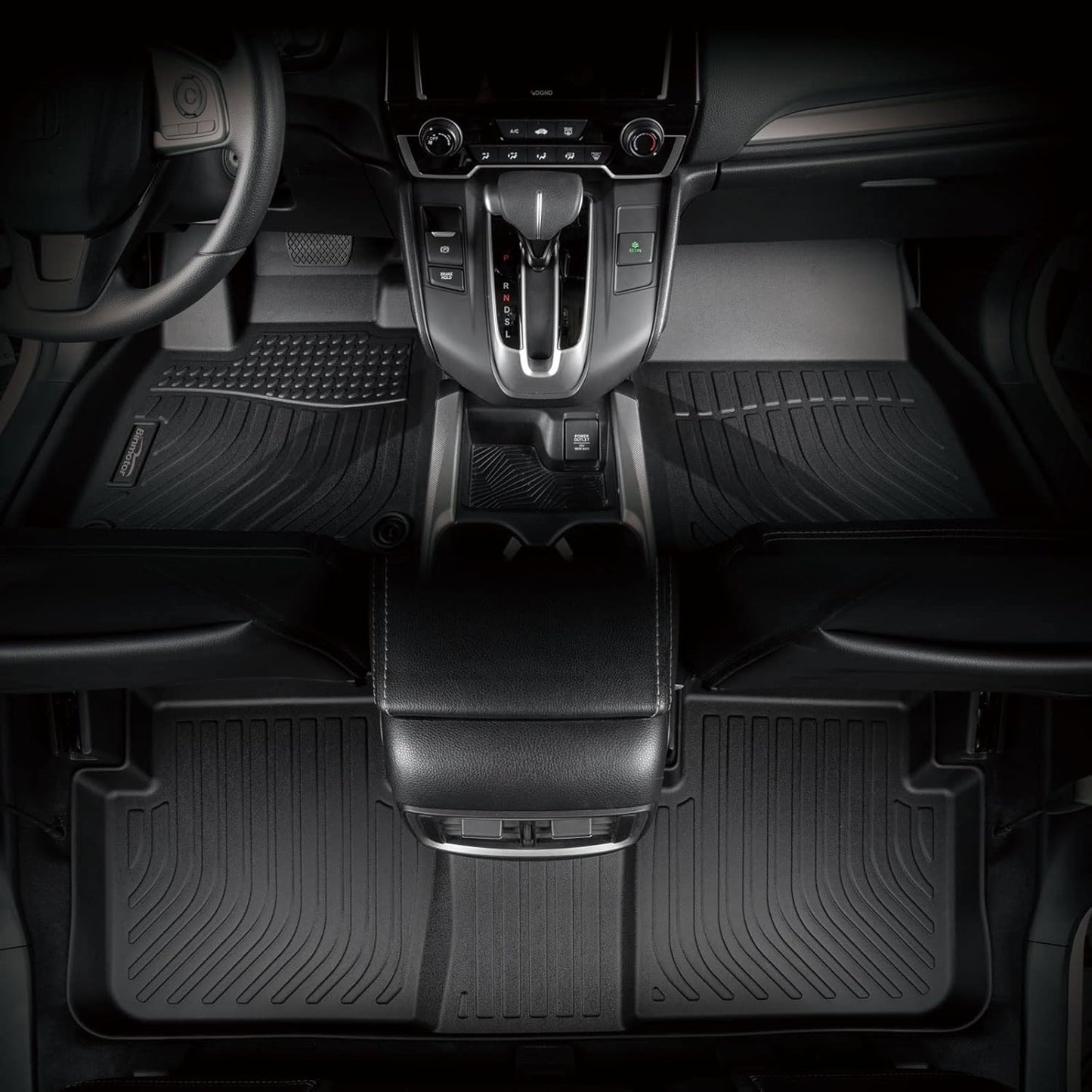 Binmotor-All Weather Floor Mats Cargo Liner for 2019-2024 2025 Toyota RAV4 Hybrid (Only Hybrid Models), Heavy Duty Car Trunk Mat Floor Liners for RAV4 Accessories-Black