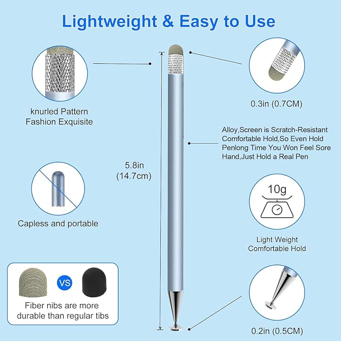 Stylus Pen for Touchscreen, 3 Pack Stylus for Nintendo Switch, ipad | 2-in-1