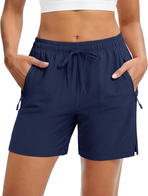 MAGCOMSEN Women's Hiking Shorts - UPF 50+ Quick-Dry, Lightweight Athletic Shorts | Summer Casual with Pockets