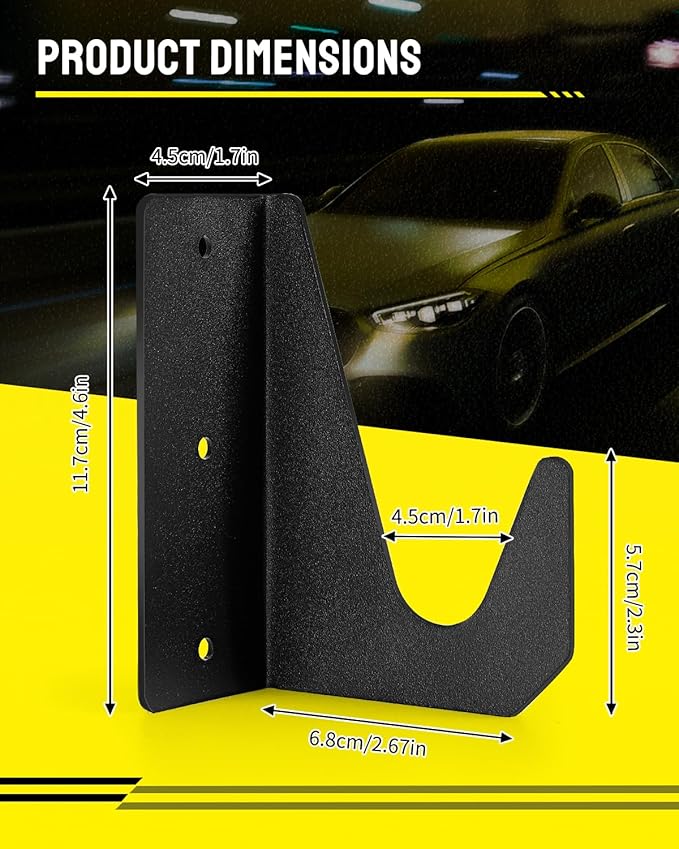 AutoEC Jack Stand Wall Mount Organizer, Heavy Duty Wall Mount Jack Stand Holder, Fit for 2–3 Ton Floor Jacks for Hydraulic Floor Jack with 8 Expansion Anchors, 2 Pack