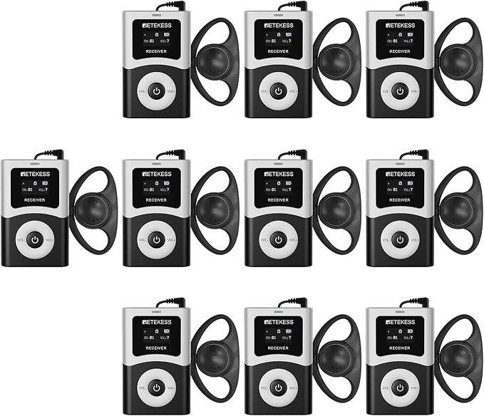 Retekess T130U Audio Tour Guide System, Tour Guide Headsets