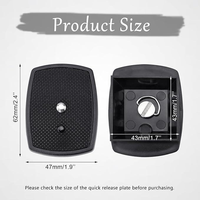 BlingKingdom Camera Quick Release Plate, 43 mm Tripod Quick Release Plate