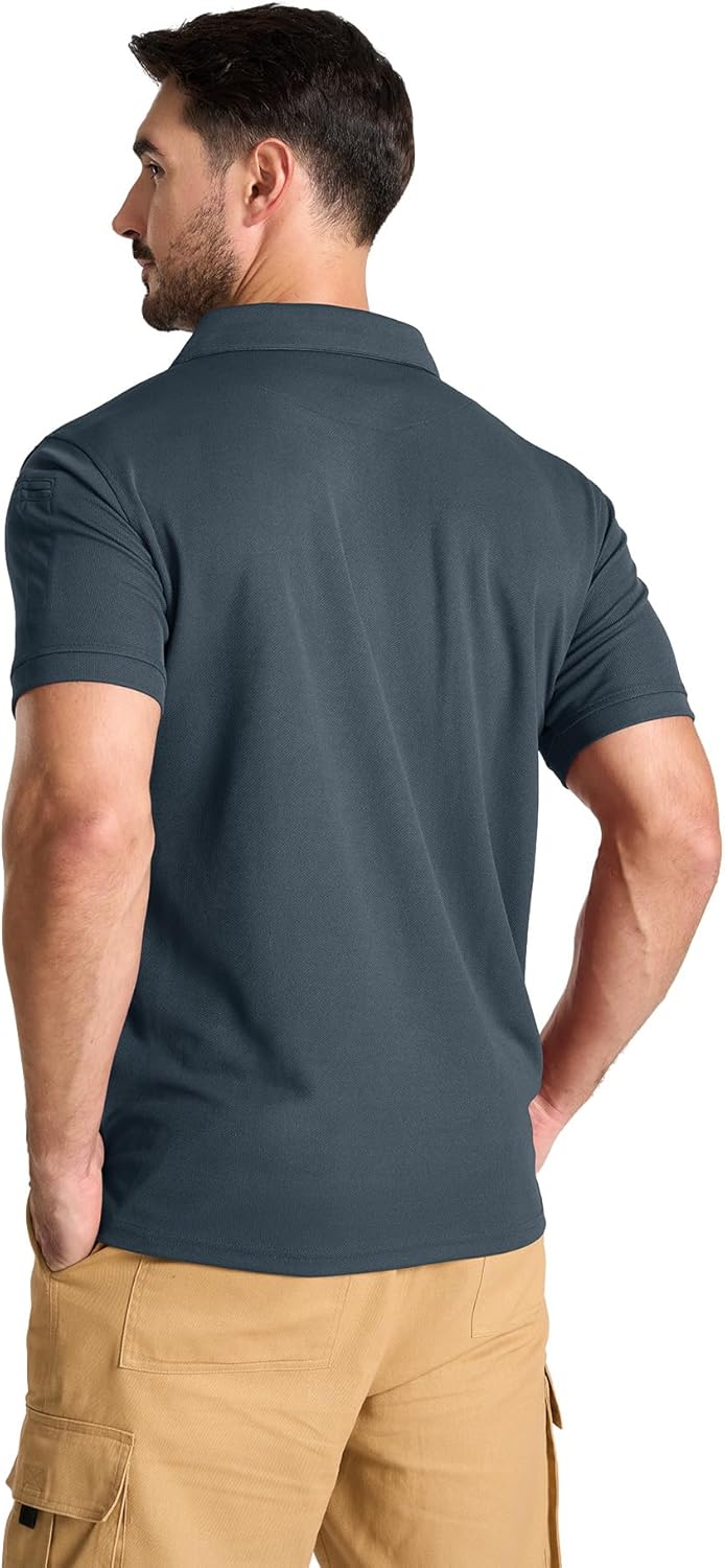 ZITY Men's Polo Shirts - 3 Pack Short Sleeve Golf Shirts with Moisture-Wicking Fabric