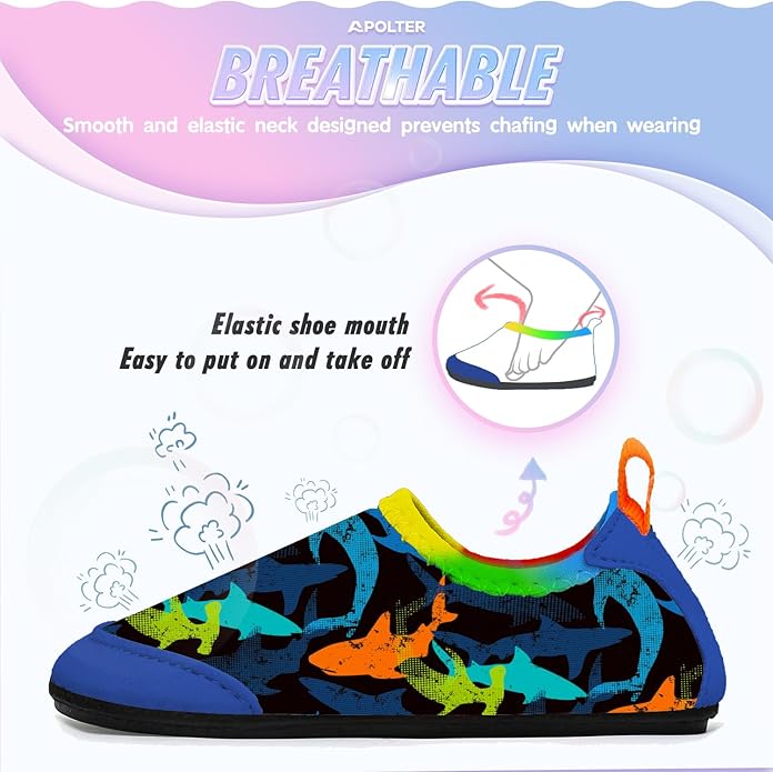 Baby Boys and Girls Swim Water Shoes Barefoot Aqua Socks Non-Slip for Beach Pool Toddler Kids