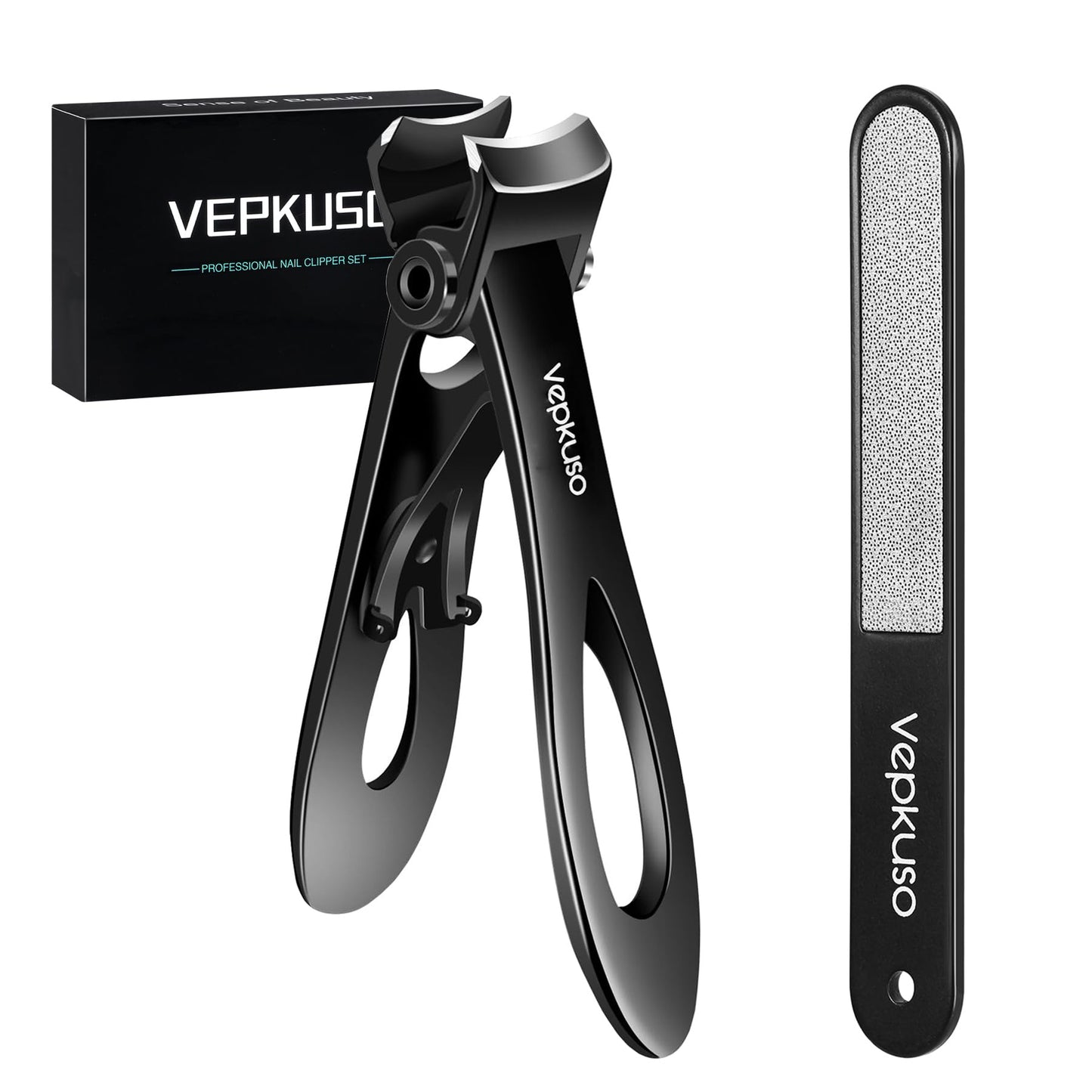 Nail Clippers For Thick Nails -Stainless Steel Heavy Duty, Wide Mouth Professional Fingernail And Toenail Clippers Set For Men,