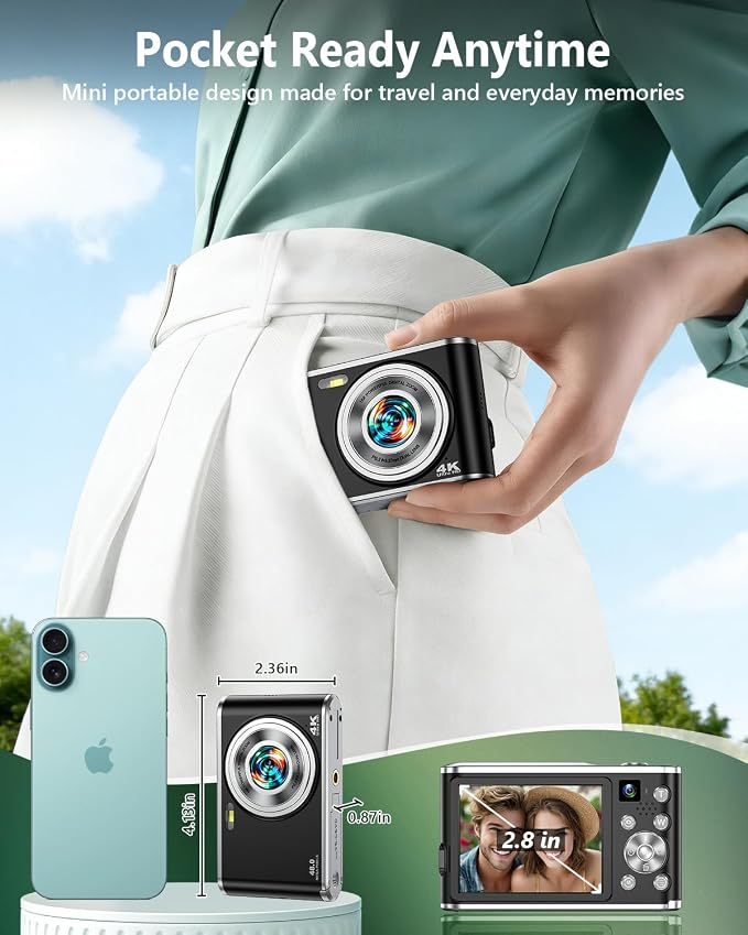 2026 Upgraded 4K Digital Camera