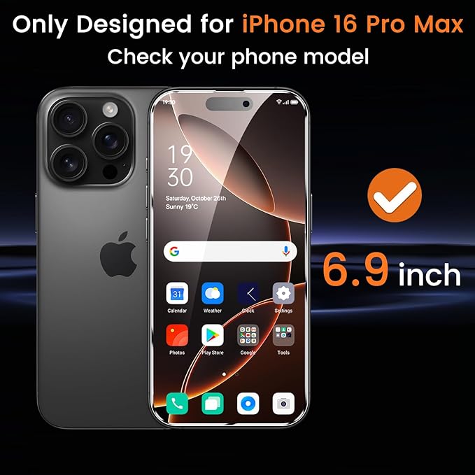Lesakit 4+4 Pack Privacy Screen Protector