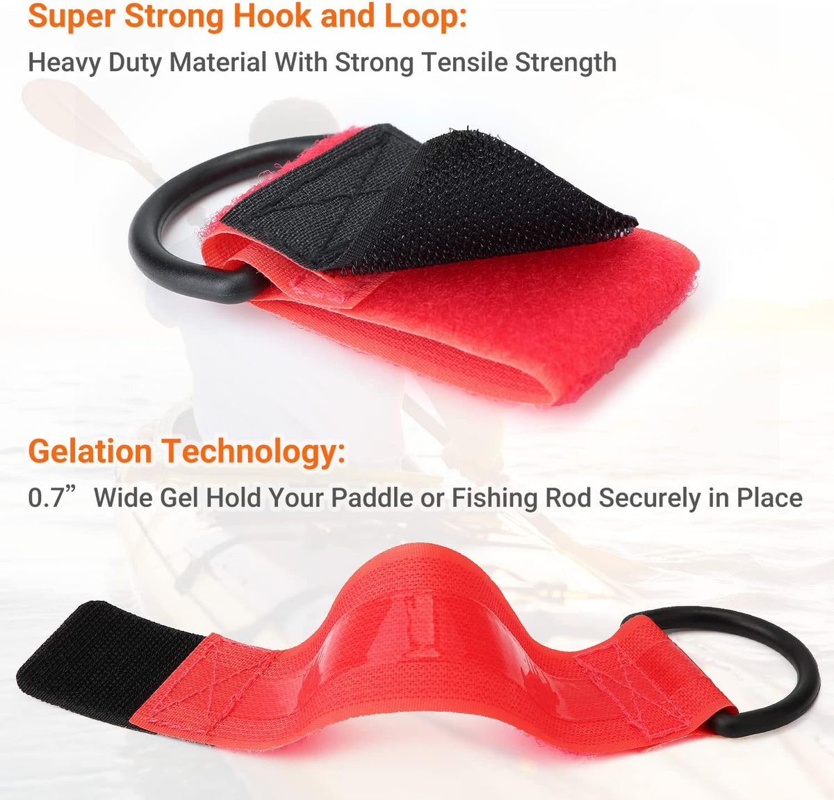 Skiennix Paddle Leash - Innovative Gel Grip Bungee Holder for Kayaking & Canoeing Gear