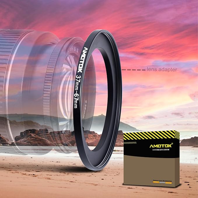 37mm Lens to 67mm Camera Lens Adapter, 37mm to 67mm Filter Step-up Ring Adapter