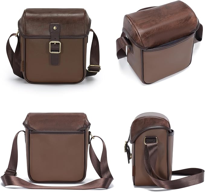 Cwatcun Camera Sling Bag PU Leather