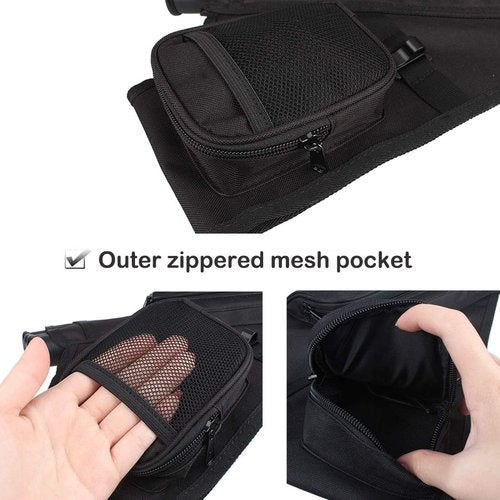 KRATARC Hip Quiver - 3-Tube Arrow Carry Bag with Adjustable Belt & Pockets for Archery