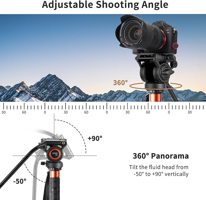Cayer FP34 Monopod with Feet, 71 inch Aluminum Telescopic Camera Monopod with