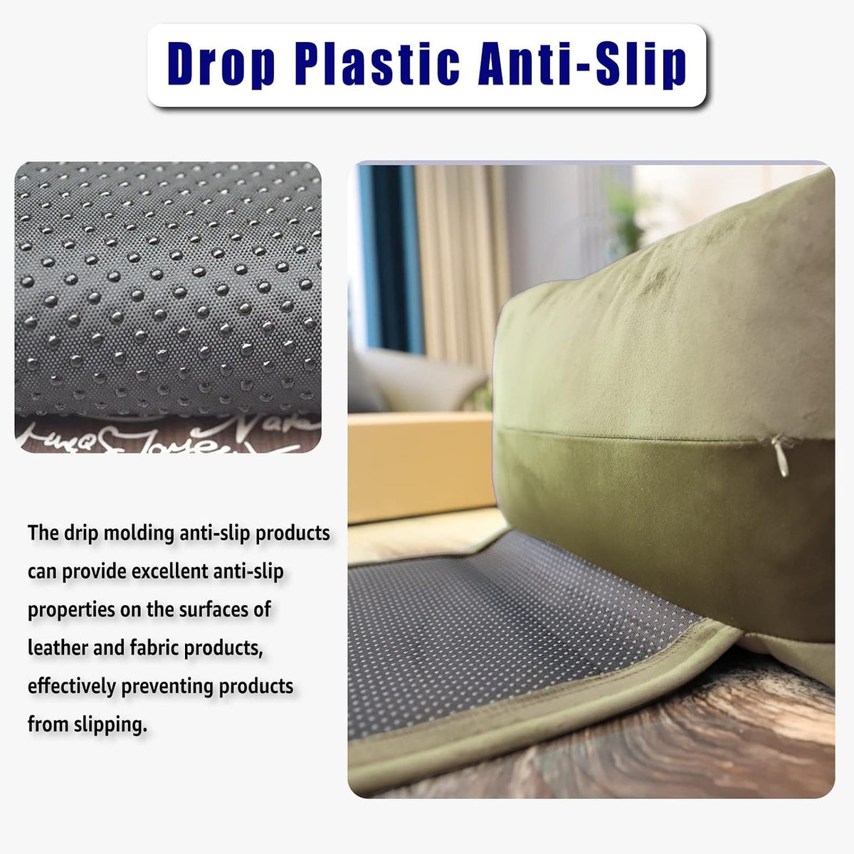 Non-Slip Head Pillow for Recliners - Neck Support Cushion with Velvet Cover for Pain Relief at Home, Office and Travel (Camel)