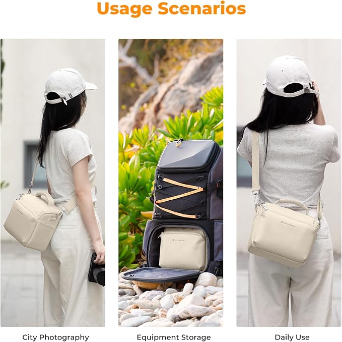 K&F CONCEPT Camera Sling Bag Small Crossbody Camera Case DSLR/SLR/Cute Compact