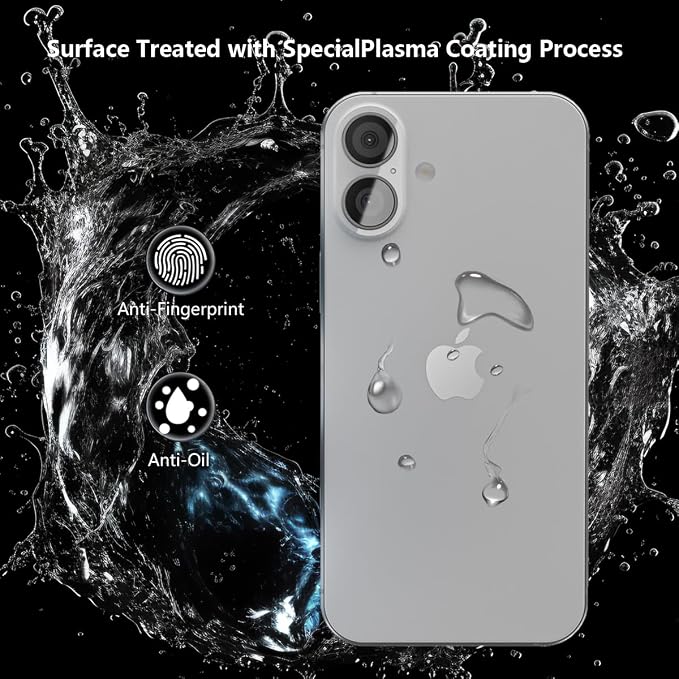 2 Pack for iphone 16 Plus Back Screen Protector Flexible Film Not Tempered Glass