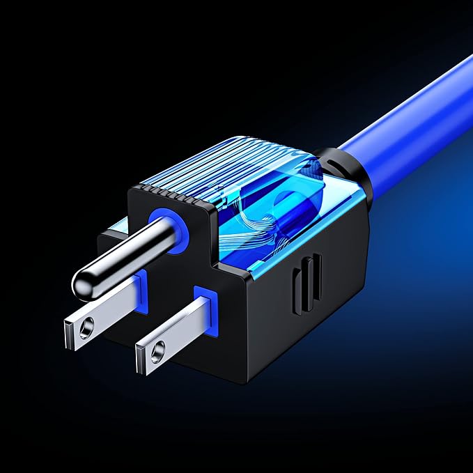 Maximm 15 Ft Blue Extension Cord, Heavy Duty 16 AWG, ETL Listed for Workshop & Outdoor Use