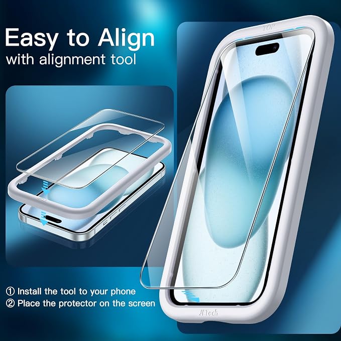 JETech Screen Protector for iPhone 15 Plus 6.7-Inch