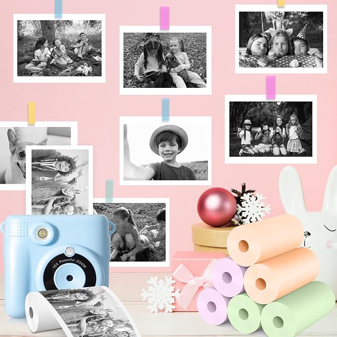 6 Rolls Kids Camera Instant Print Refill Paper Set, Phetium HD Printing Thermal