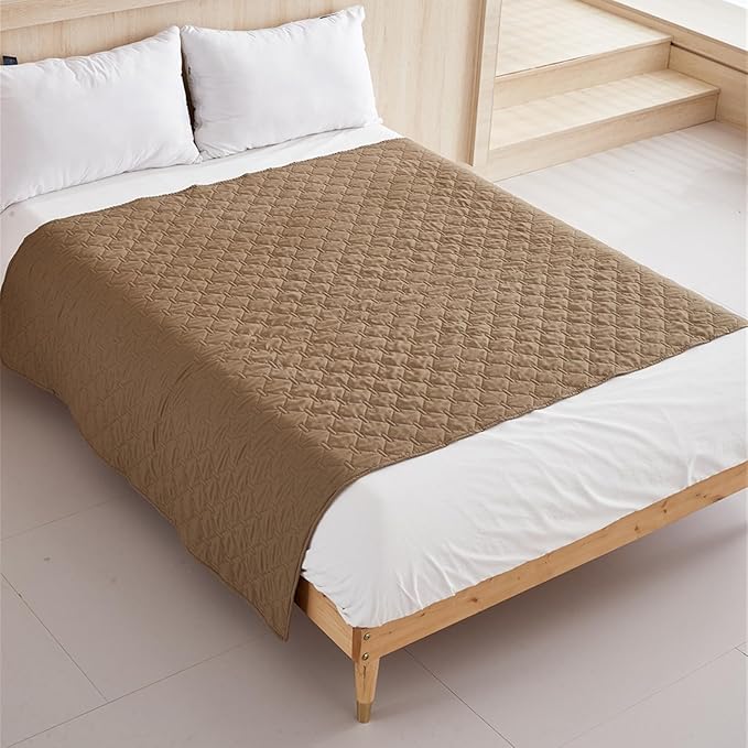 GIBZ Waterproof Dog Bed Blanket Cover Anti Slip Pet Furniture Protector Washable Large Washable Quilted Mat for Indoor, Grey, 130x200cm
