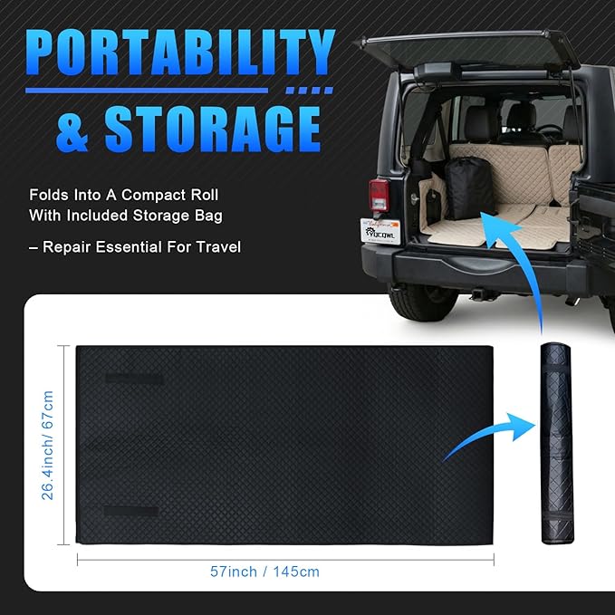 Rolling Creeper Mat, 145×67cm Portable Under Car Repair Pad with Storage Bag, Mechanics Mat for Low Clearance, Auto Repairing Tool for Working On The Ground, Gifts for Him Men Dad Husband Fathers 2026