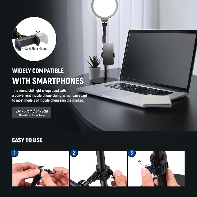 NEEWER Basics 2 Pack 7" Desktop Ring Lights