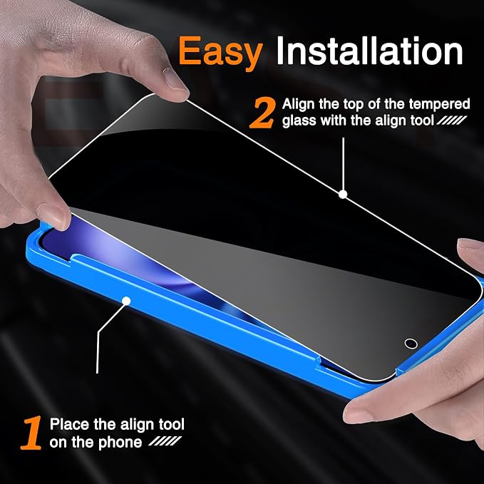 Wiaocit 3 Pack Tempered Glass Privacy Screen Protector