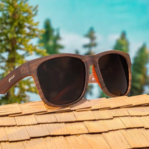 Goodr Just Knock It On! Polarized Sunglasses - Large Dark Brown Frames with Copper Lenses | UV400 Protection