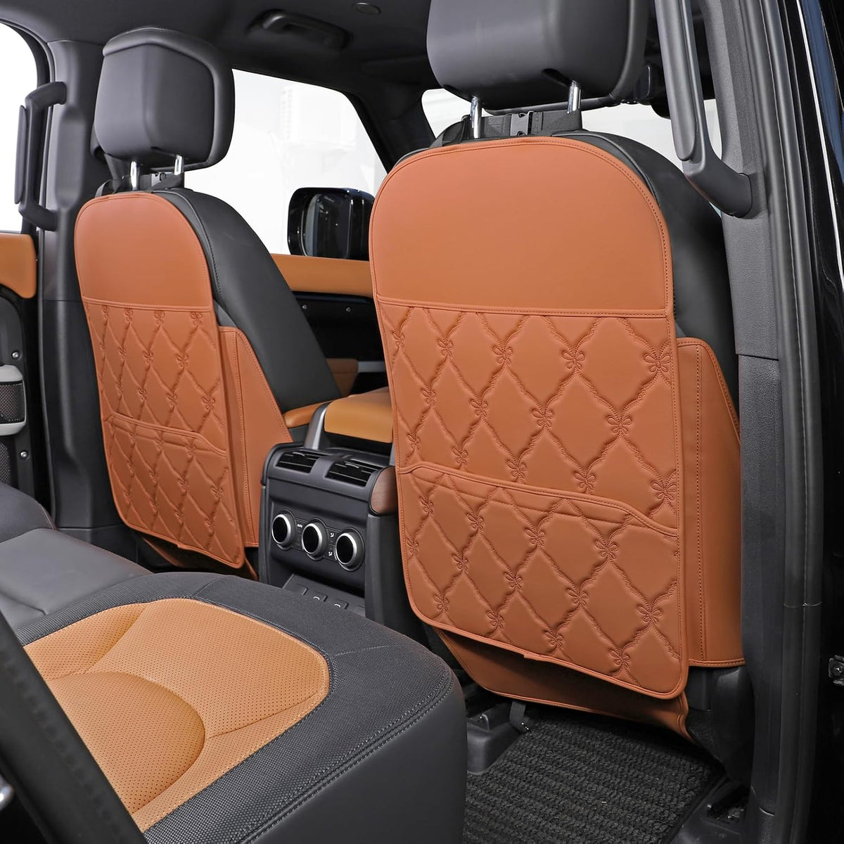TAIKOO Seat Back Protector w/Dual Pockets,Guards Seats from Kicks & Scuffs
