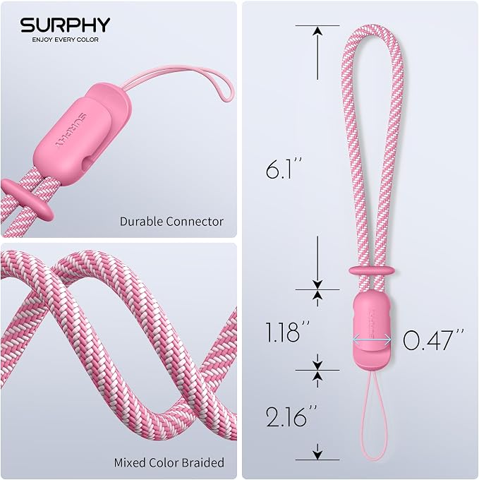 SURPHY 2 Pack Phone Lanyard for Cellphone Case, Phone Wrist Strap for Case