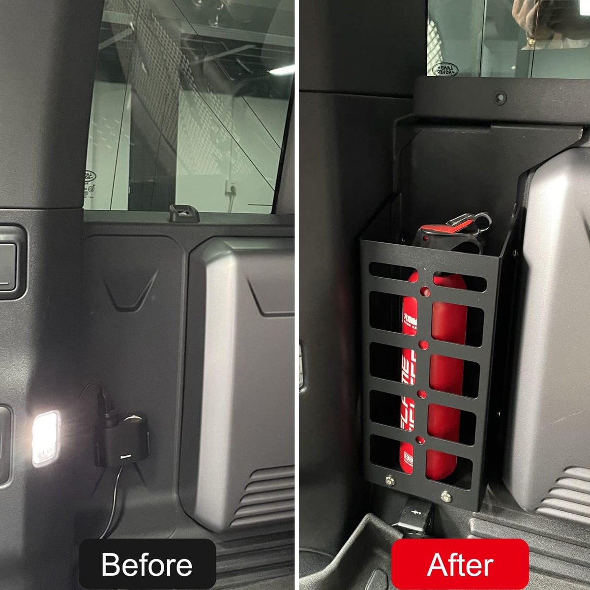 HIGH FLYING for Land Rover Defender 4dr 2020-2025 Car Accessories Modular Storage Trunk Organizer L+R Molle Storage Boxes*2 Luggage Carrier Aluminum Alloy (NOT Fit Third Row with Cupholder)