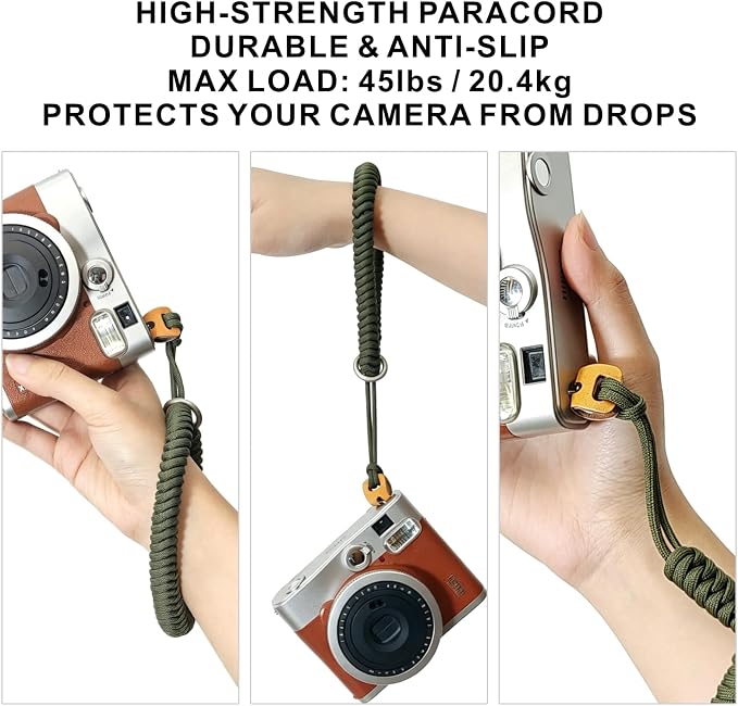 Noopel Camera Wrist Strap, Braided Nylon Hand Strap, Anti-Slip Secure Design