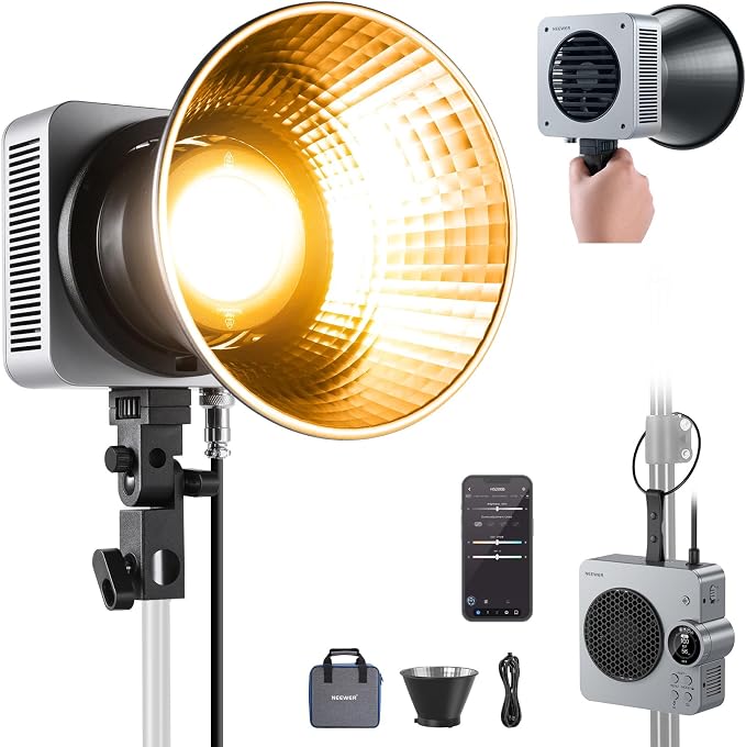 NEEWER HS200B Portable LED Video Light APP/2.4G/DMX Control, 280W 84400lx/1m Bi