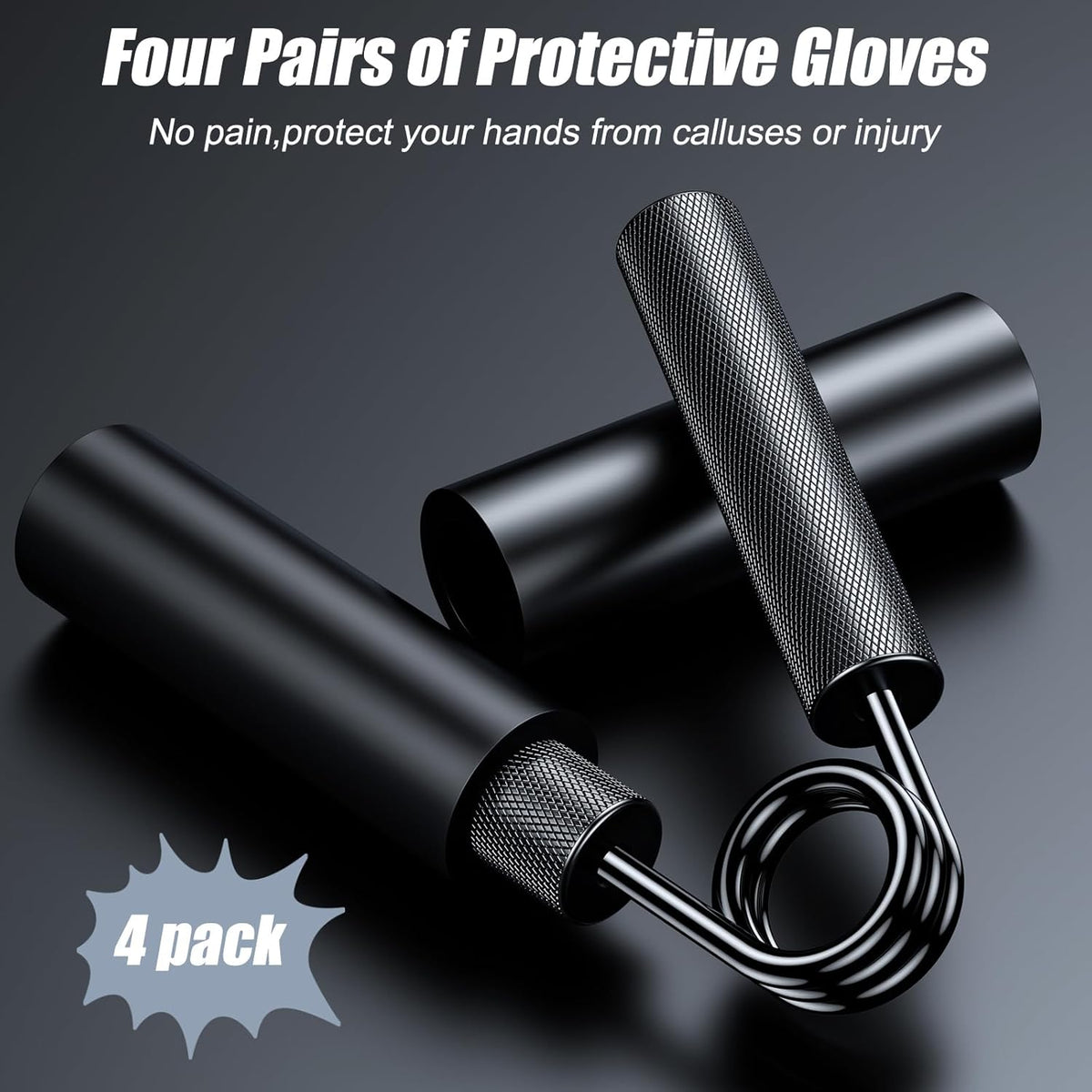 ZEAGUS Grip Strength Trainer - 4 Pack Metal Hand Grippers | 50LB-200LB Non-Slip Heavy-Duty Forearm Exerciser
