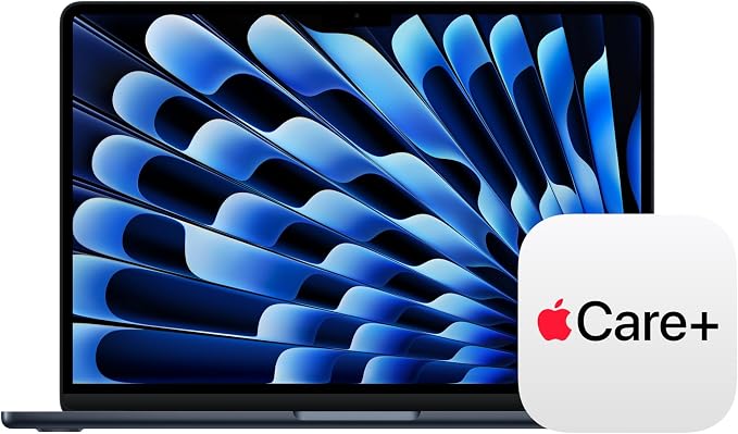 Apple 2026 MacBook Air 13-inch Laptop with M5 chip: Built for AI, 13.6-inch Display, 24GB Unified Memory, 1TB SSD, 12MP Center Stage Camera, Touch ID, Wi-Fi 7; Midnight with AppleCare+ (3 years)