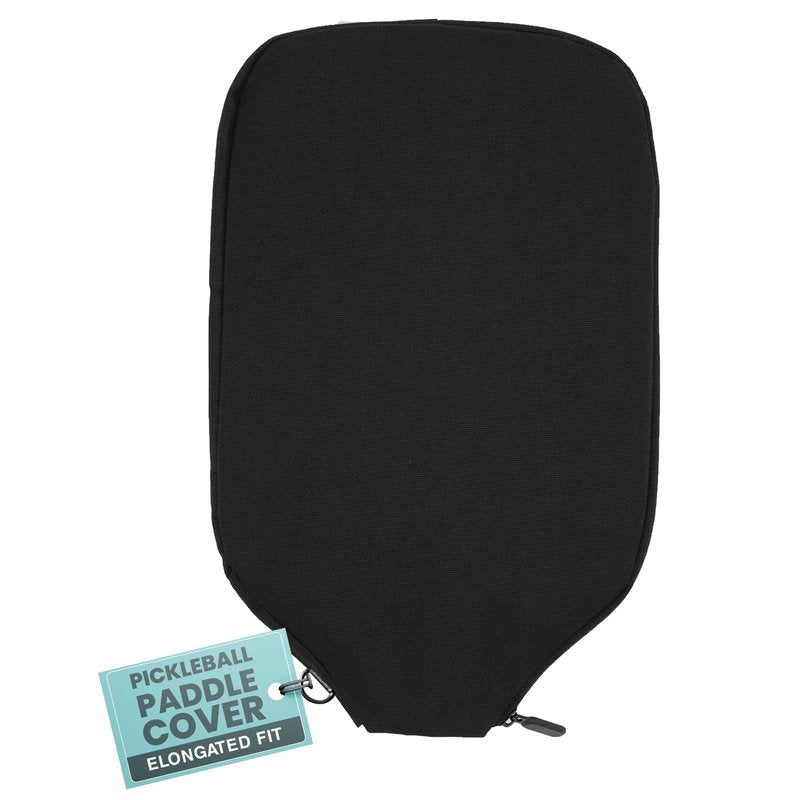 Palms-O-Aces Elongated Pickleball Paddle Cover | Canvas Padded Pickleball Paddles Sleeve with Zipper | Lightweight Protective Paddle Case for Paddles | Paddle Cover Accessory | Black