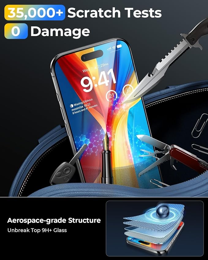 MRGLAS TOP 9H+ Glass 2+2 Packs for iPhone Air Screen Protector