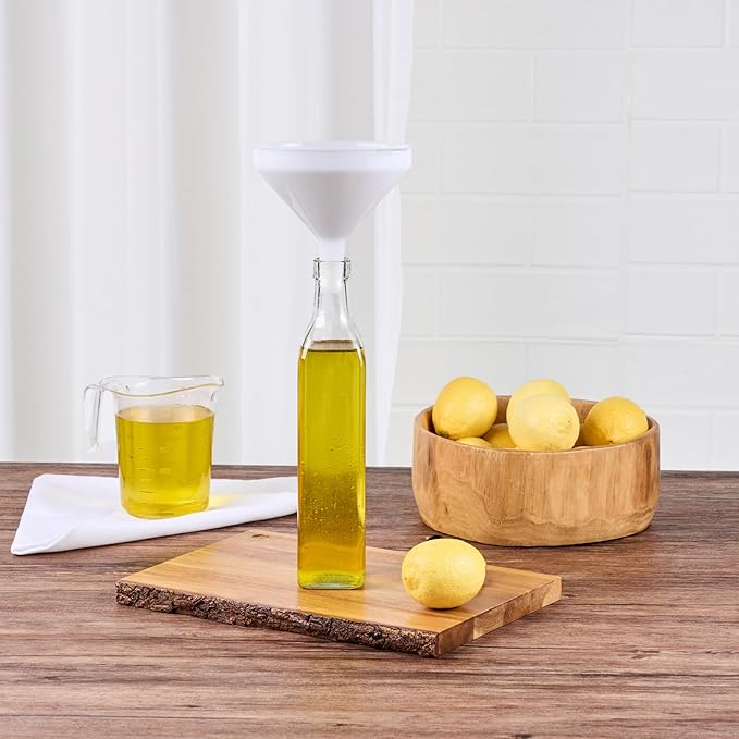Restaurantware-Met Lux 16-ounce Plastic Funnel, 1 Plastic Funnel - Precise Spout, White Pouring Tool, Wide Spout, For Transferring Ingredients