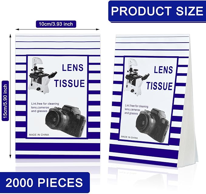 Outus 1000 Pcs Lens Cleaning Paper Tissue and 2 Double Sided Cleaning