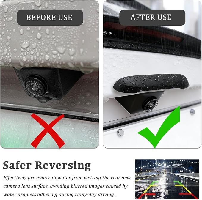 Car Backup Camera Rain Cover, Soft Silicone Car Backup Camera Rain Shield