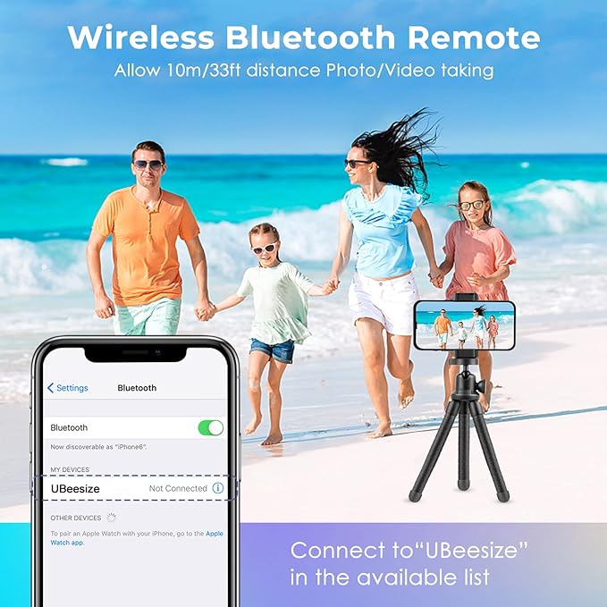 UBeesize Phone Tripod, UBeesize 12 Inch Flexible Cell Phone Tripod Stand Holder