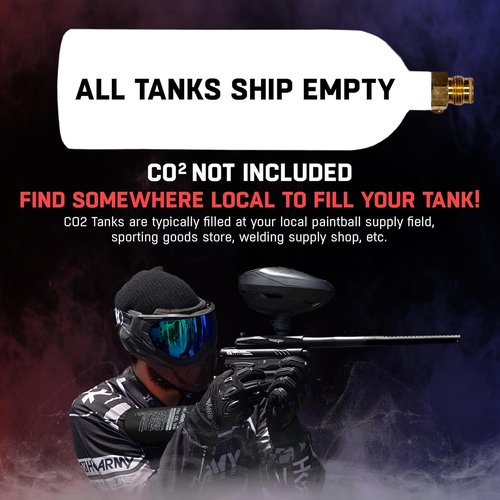 HK Army 20oz Aluminum CO2 Tank - High-Pressure Air System for Paintball & Airsoft Gear