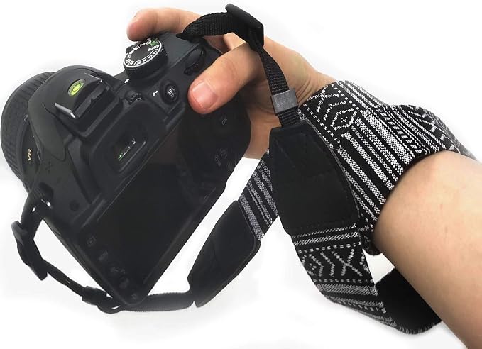 Camera Strap Canvas BlackWhite Shoulder Strap