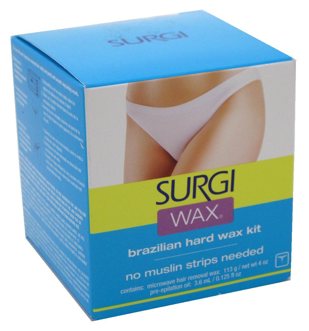 Surgi Wax Brazilian Hard Wax Kit For Private Parts 4 Ounce (118Ml) (2 Pack)