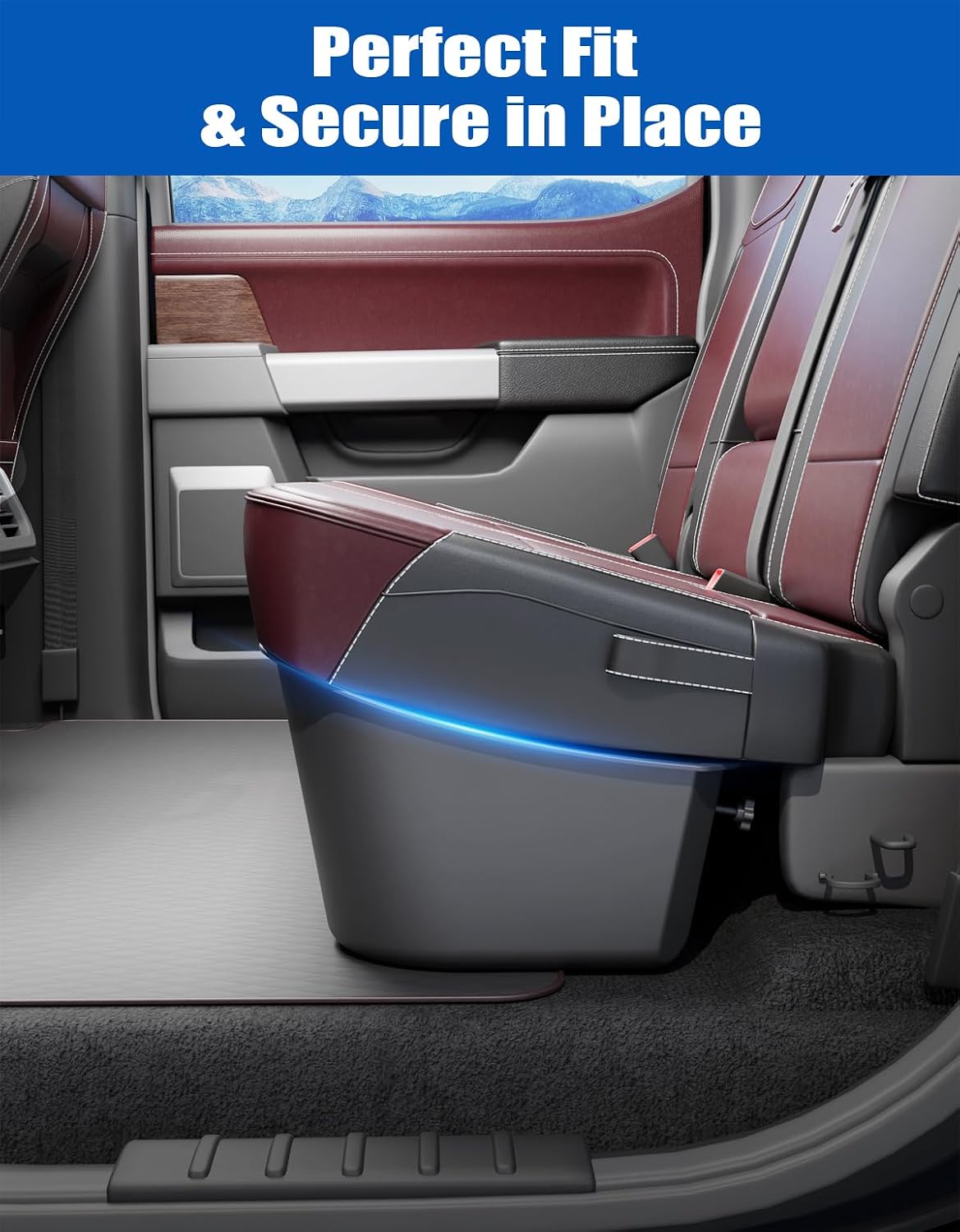 Under Seat Storage Box For 2015-2026 Ford F150 F-150 SuperCrew Cab