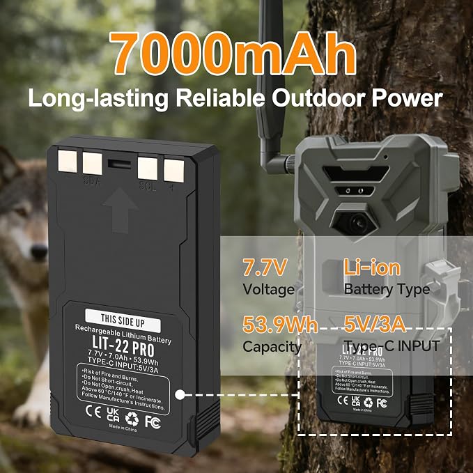 ANTIEE 2 Pack 7000mAh LIT-22 Pro Battery Replacement